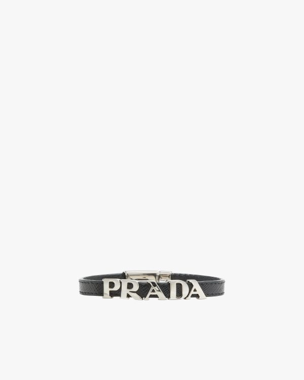 Black Saffiano Leather Bracelet