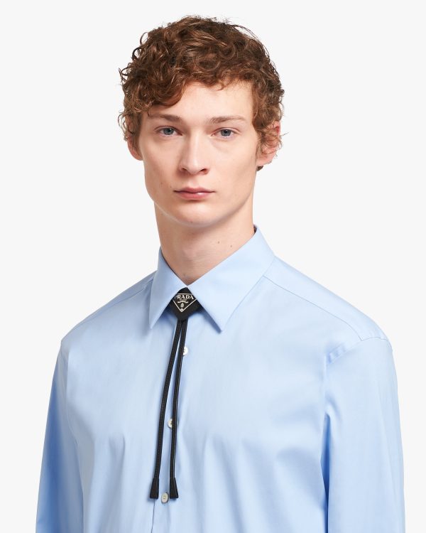 Black Saffiano leather bolo tie - Image 2