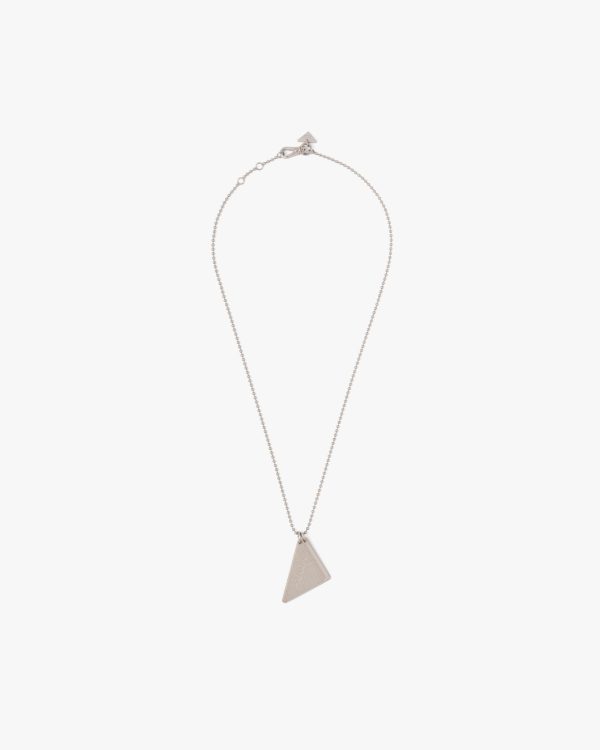 Silver Prada Symbole pendant necklace