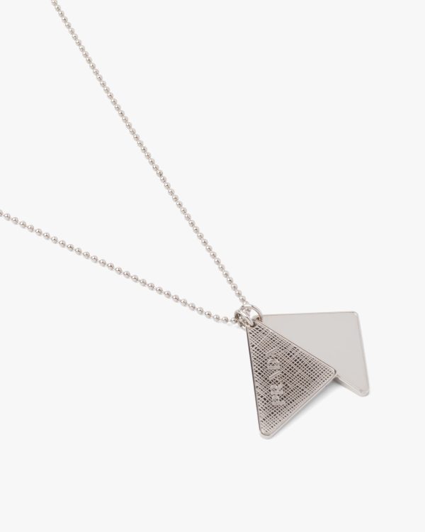 Silver Prada Symbole pendant necklace - Image 2