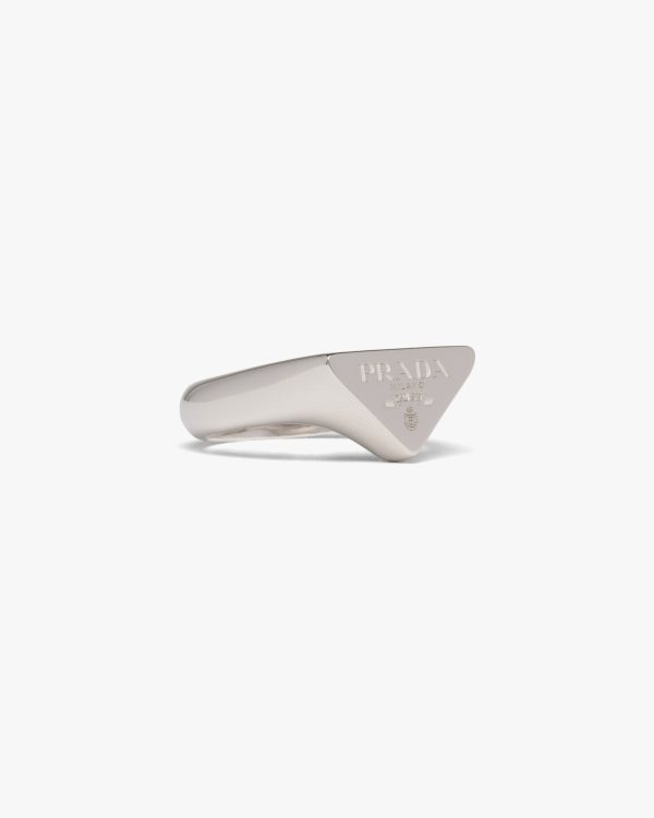 Silver Prada Symbole ring - Image 2