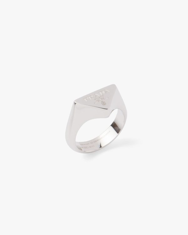 Silver Prada Symbole ring - Image 3