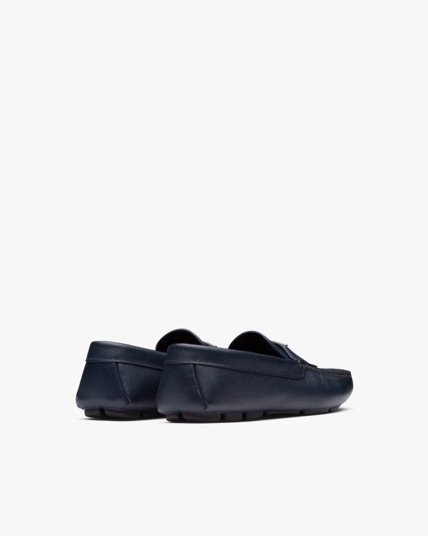 Baltic Blue Saffiano leather loafers - Image 3