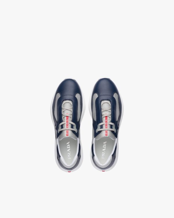 Baltic Blue/silver Prada Americas Cup sneakers - Image 4
