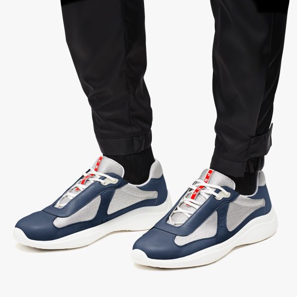 Baltic Blue/silver Prada Americas Cup sneakers - Image 5