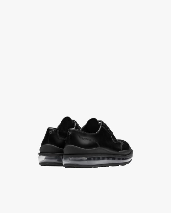 Black Brushed Leather Derby Shoes - Image 3