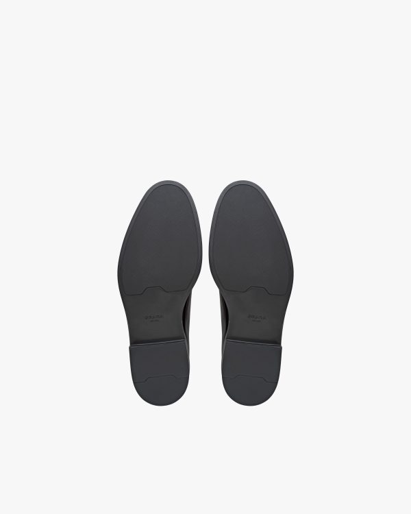 Black Brushed Leather Oxford Shoes - Image 5