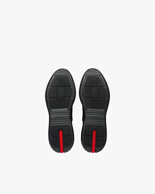 Black Brushed Leather Sneakers - Image 5
