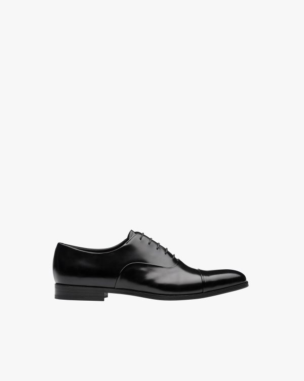 Black Brushed leather Oxford shoes - Image 2