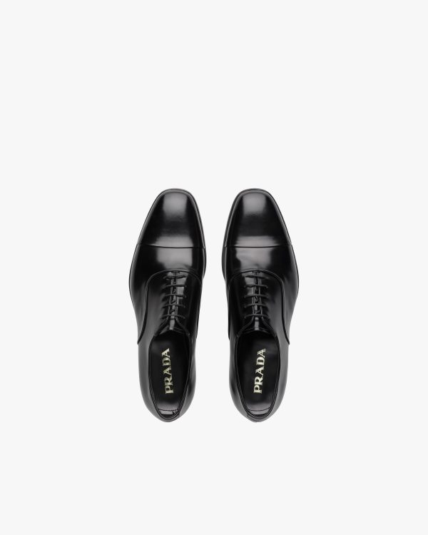Black Brushed leather Oxford shoes - Image 3
