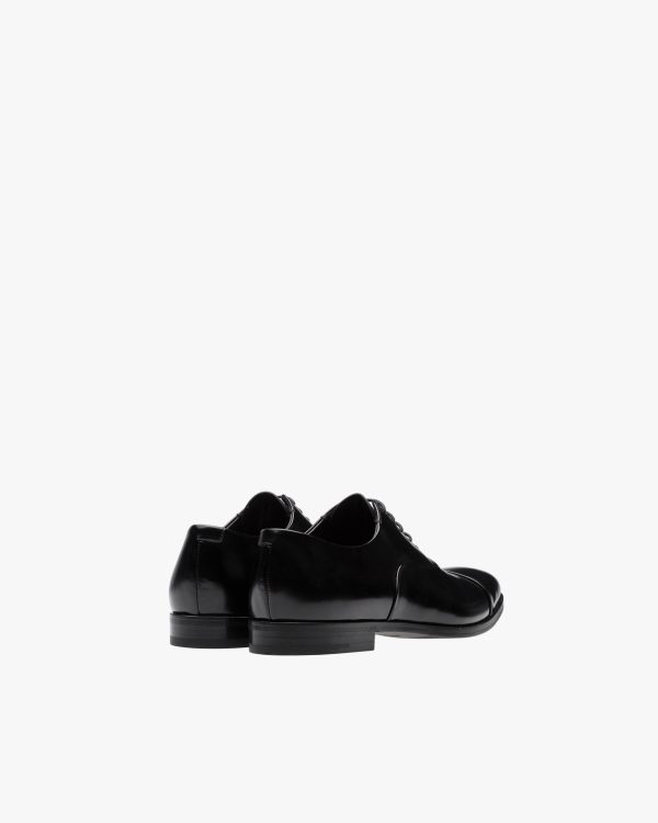 Black Brushed leather Oxford shoes - Image 4
