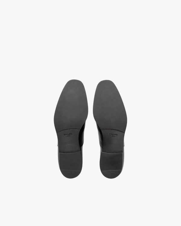 Black Brushed leather Oxford shoes - Image 5