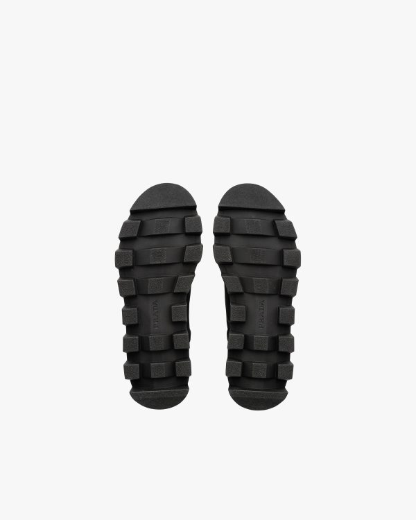 Black Brushed leather and nylon sneakers - Image 6