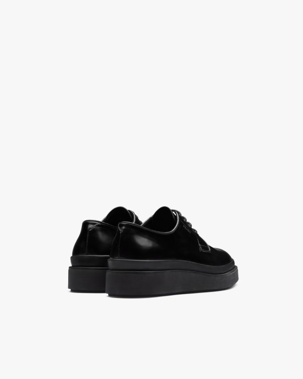 Black Brushed leather derby shoes - Image 3
