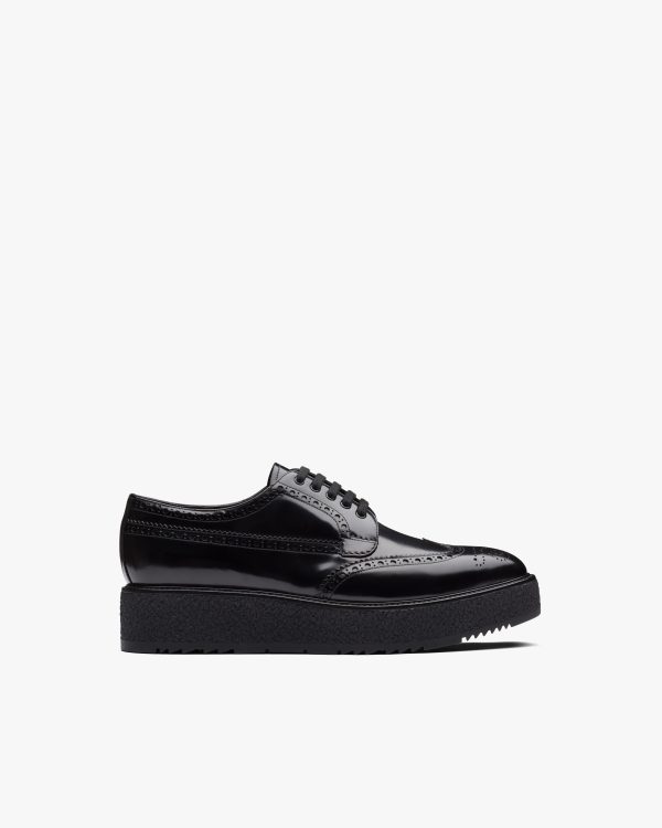 Black Brushed leather derby shoes - Image 2