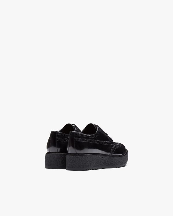 Black Brushed leather derby shoes - Image 4