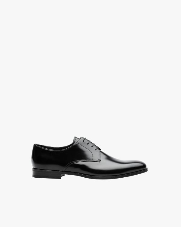 Black Brushed leather derby shoes - Image 2