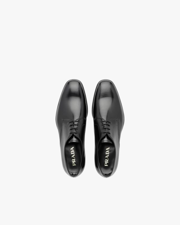 Black Brushed leather derby shoes - Image 3