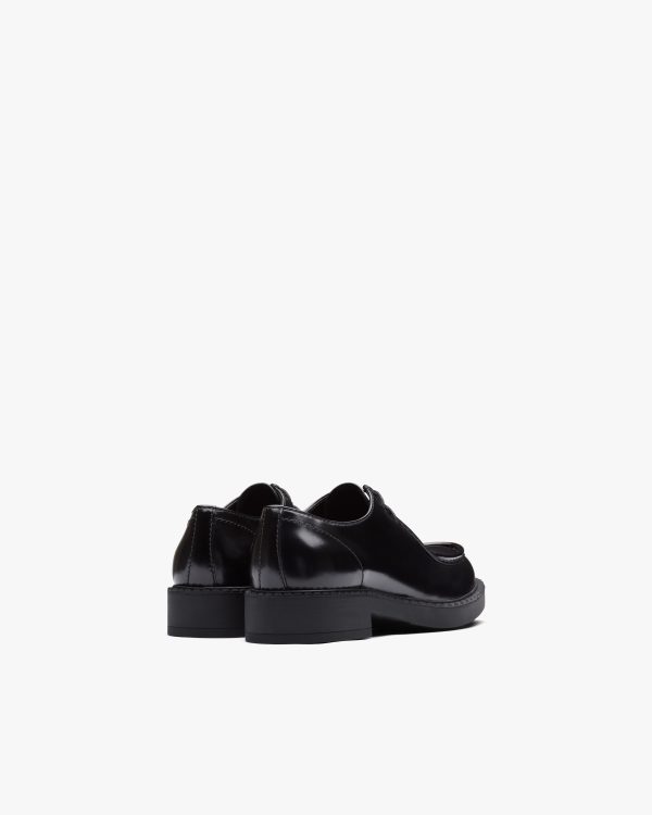 Black Brushed leather lace-up shoes - Image 3