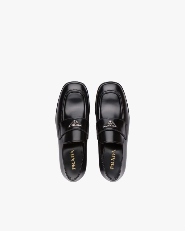 Black Brushed leather loafers - Image 3