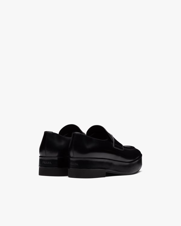 Black Brushed leather loafers - Image 4