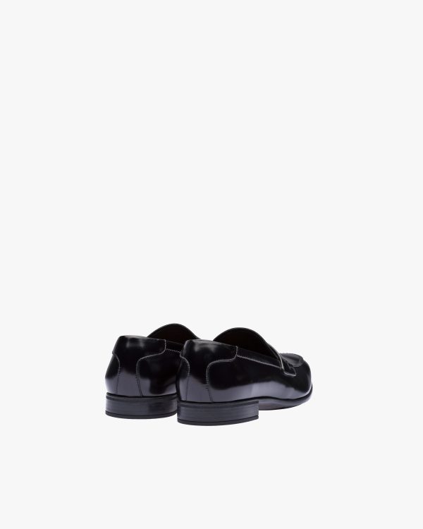 Black Brushed leather loafers - Image 4