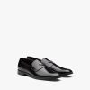 Black Brushed leather loafers