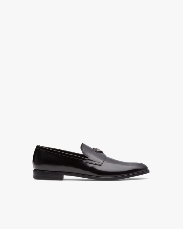Black Brushed leather loafers - Image 2