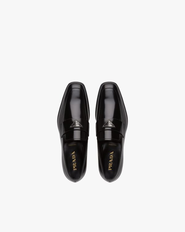 Black Brushed leather loafers - Image 3