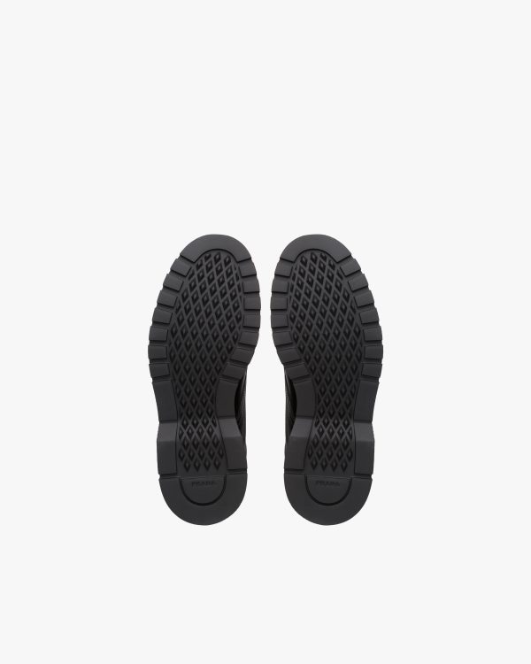 Black Brushed rois leather and nylon booties - Image 6
