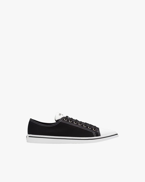 Black Cotton gabardine pointy sneakers - Image 2