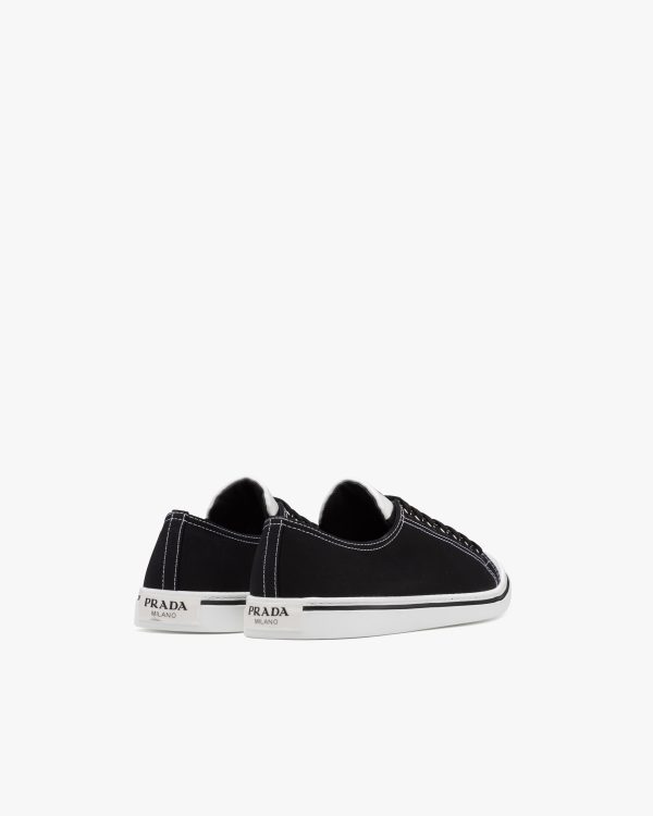 Black Cotton gabardine pointy sneakers - Image 3