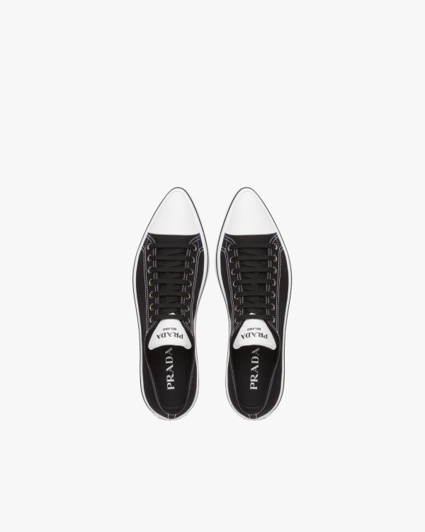 Black Cotton gabardine pointy sneakers - Image 4