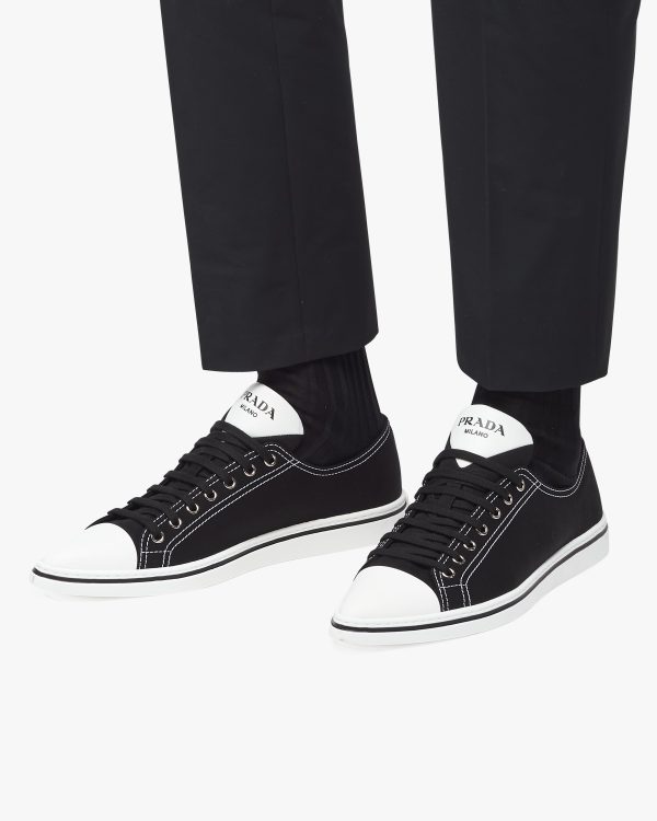 Black Cotton gabardine pointy sneakers - Image 5