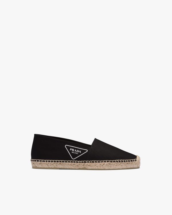 Black Gabardine Fabric Espadrilles - Image 2