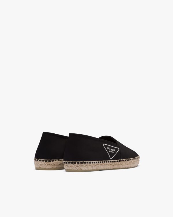 Black Gabardine Fabric Espadrilles - Image 3