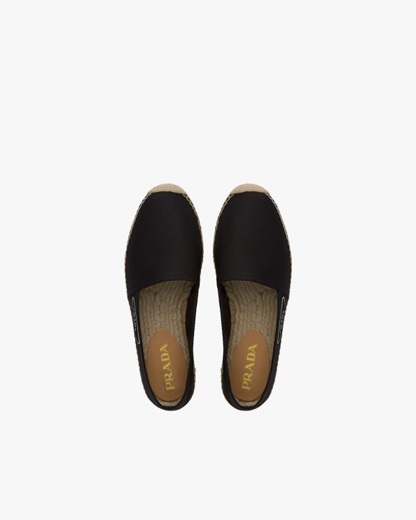 Black Gabardine Fabric Espadrilles - Image 4