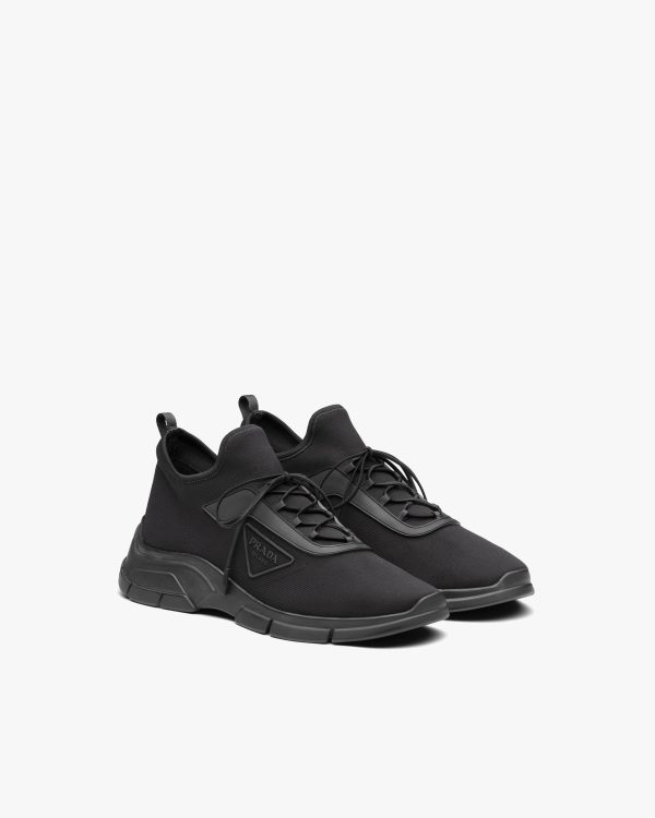 Black Knit fabric sneakers