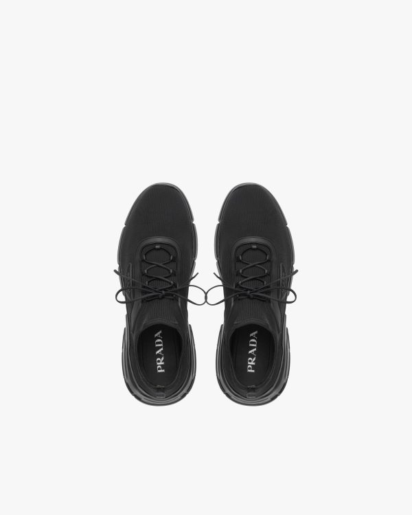 Black Knit fabric sneakers - Image 3