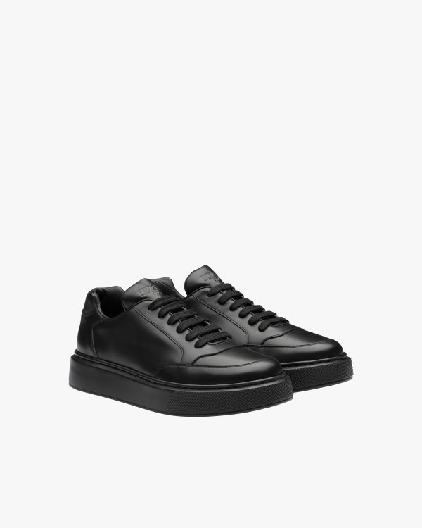 Black Macro Leather Sneakers