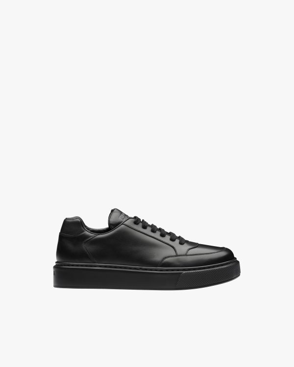 Black Macro Leather Sneakers - Image 2