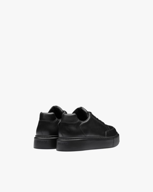 Black Macro Leather Sneakers - Image 3