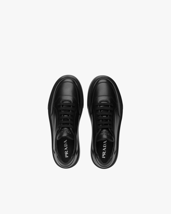 Black Macro Leather Sneakers - Image 4