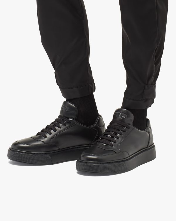 Black Macro Leather Sneakers - Image 5