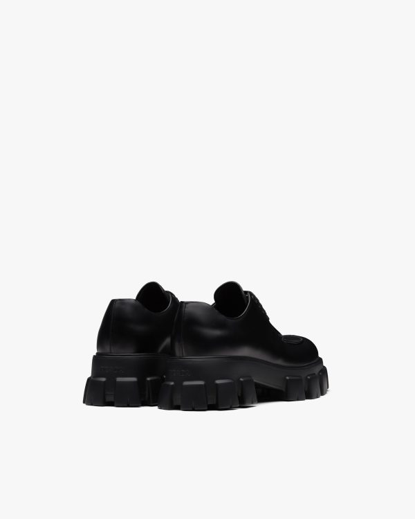 Black Monolith brushed leather lace-up shoes - Image 3