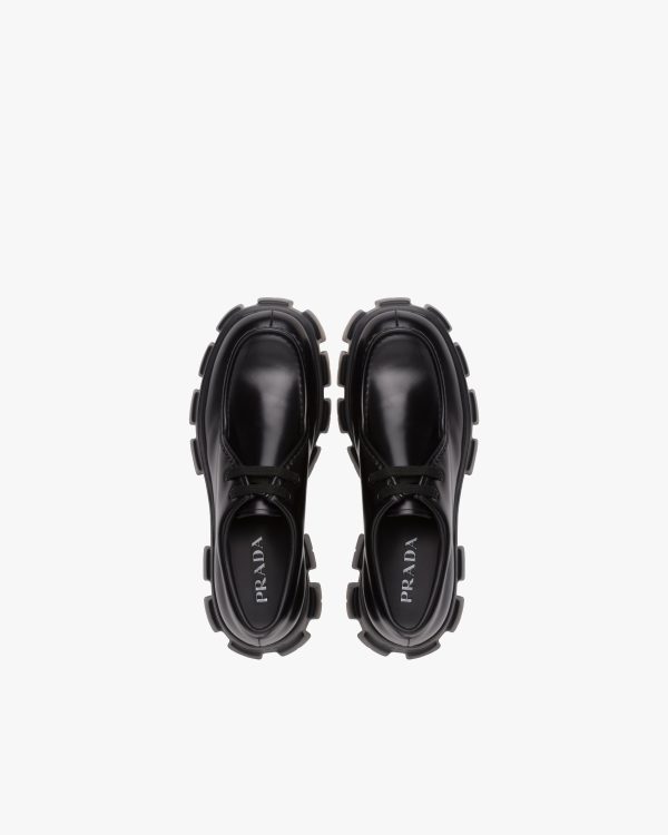 Black Monolith brushed leather lace-up shoes - Image 3