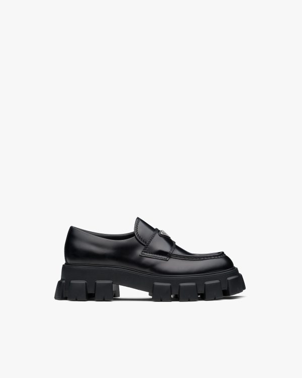 Black Monolith brushed leather loafers - Image 2