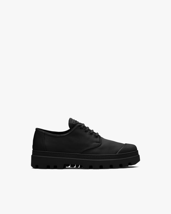 Black Nylon fabric Derby shoes - Image 2