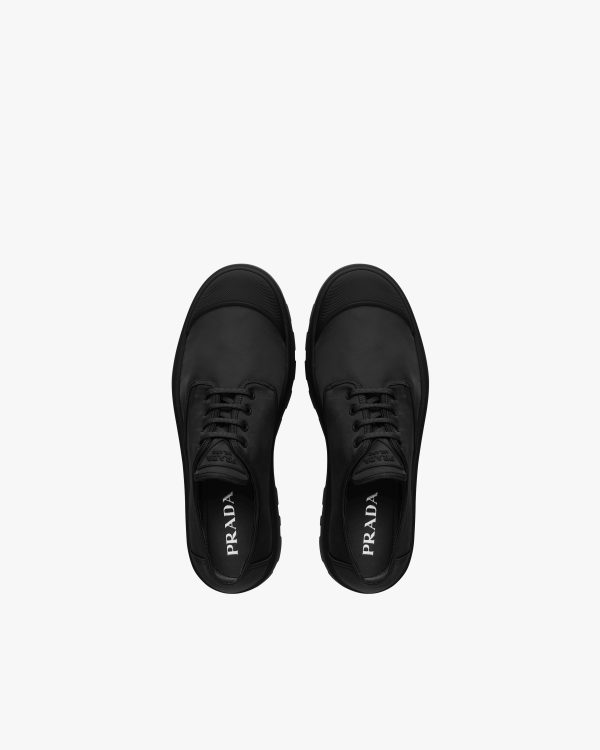 Black Nylon fabric Derby shoes - Image 4