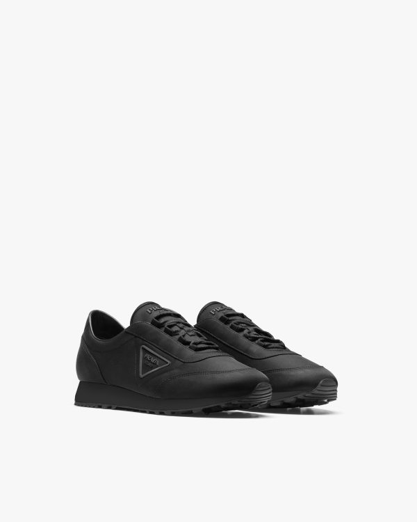 Black Nylon gabardine sneakers